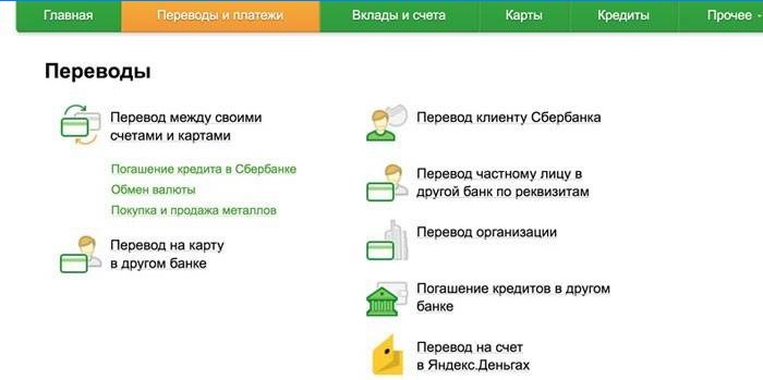 Transfer de bani prin Sberbank-Online