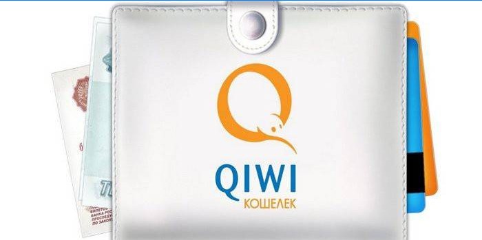 Portofel logo Qiwi cu bani și carduri