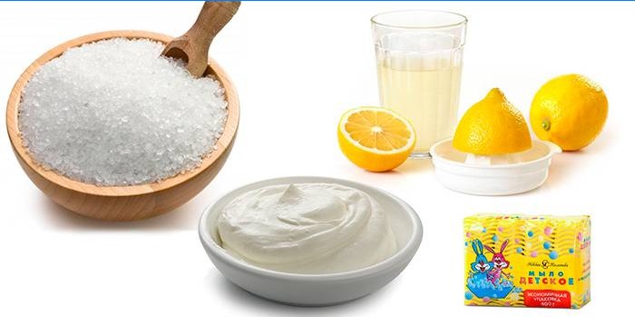 Ingrediente pentru scrub de sare