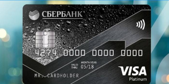 Card negru Visa Platinum Sberbank