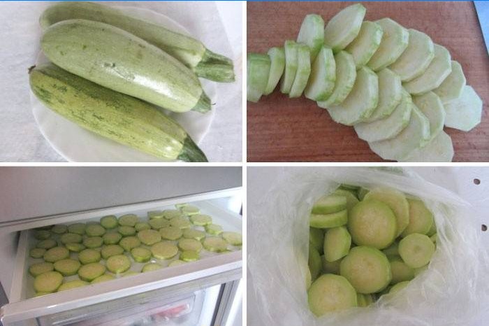 Zucchini proaspat semifabricat