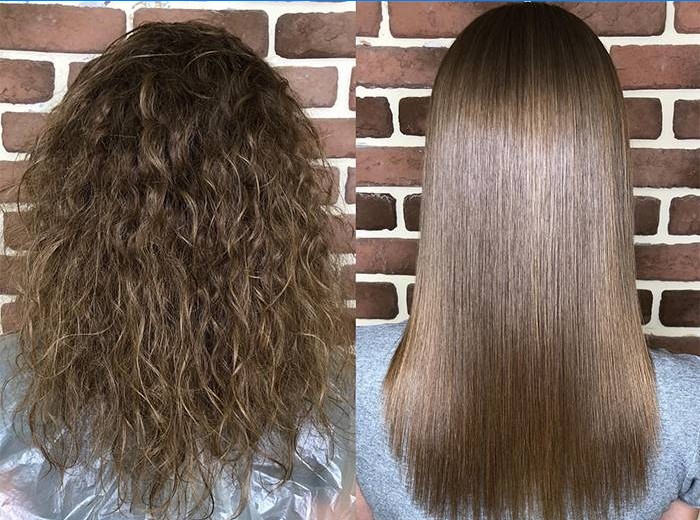 Păr înainte și după procedură