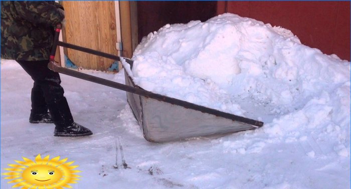 Cum se face o lopată sau răzuitor de zăpadă