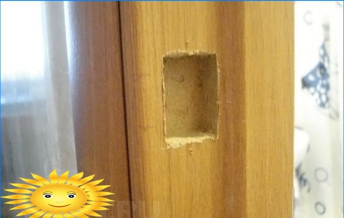 Instalarea unei uși de blocare a mânerului într-o ușă interioară