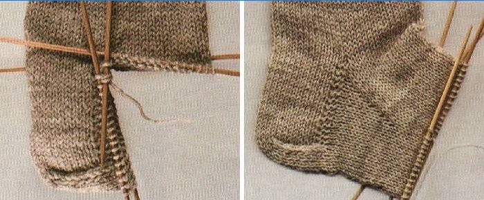 Cum să tricotăm șosete cu toc drept