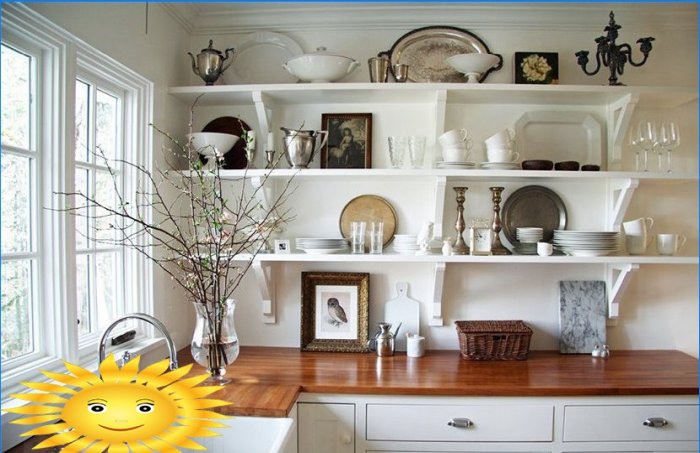 10 idei despre cum să organizezi elegant și pur și simplu spațiul într-o bucătărie mică