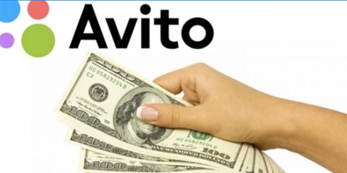 Logo Avito și bani în mână