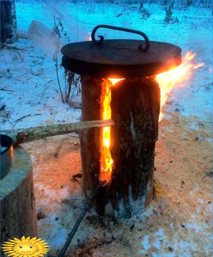 Lumânare suedeză sau finlandeză - cea mai ușoară vatră DIY
