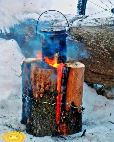 Lumânare suedeză sau finlandeză - cea mai ușoară vatră DIY