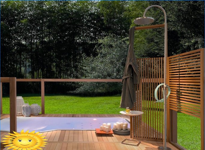 Fotografii și idei pentru amenajarea unui duș de vară pentru o reședință de vară
