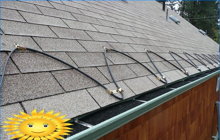 Încălzire pe acoperiș. Alegerea celei mai bune opțiuni pentru sistemul antigel