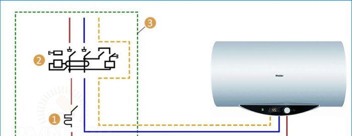 Instalația de încălzire a apei de stocare electrică: faceți diagramele de conectare