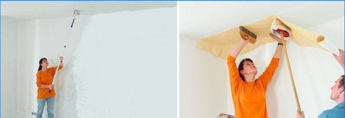 Repararea într-un apartament: cum să lipici tapet pe tavan