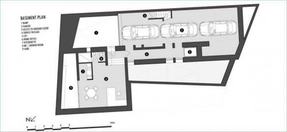Casa privată White Cube plan de etaj